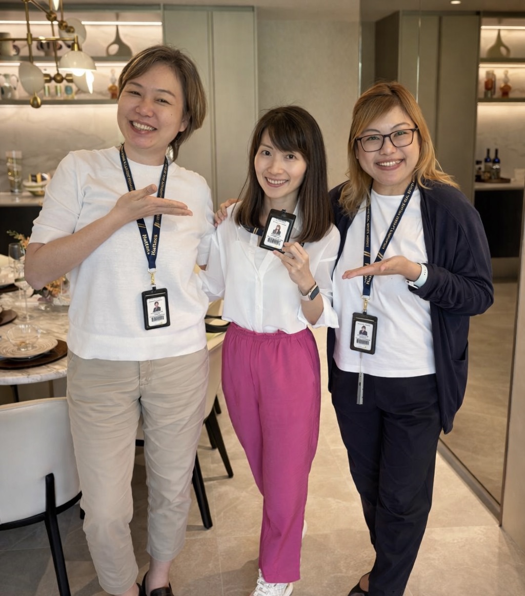 Shermynn with mentor and team